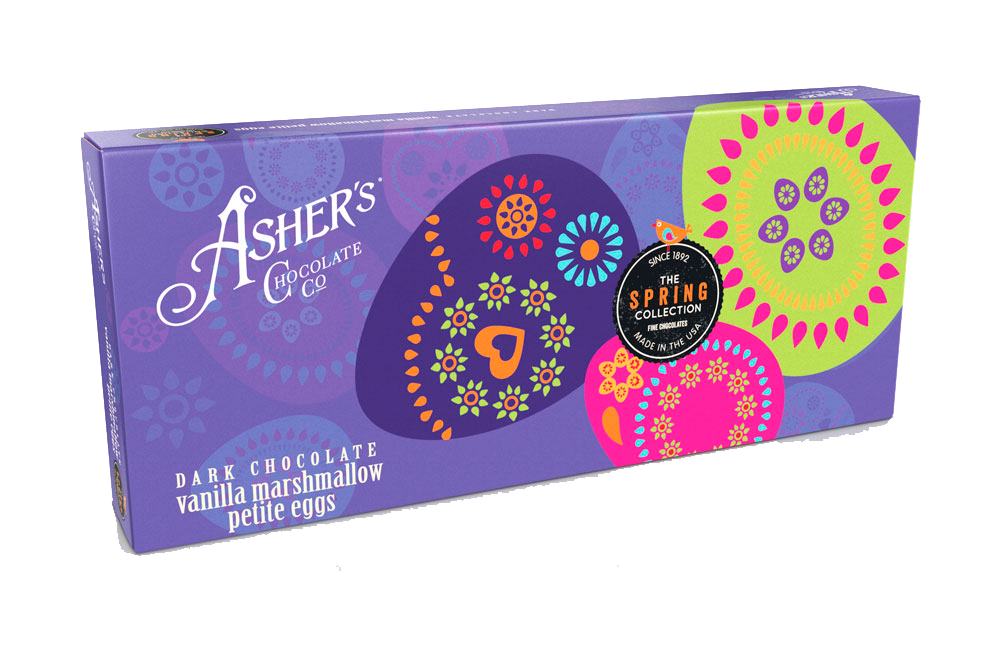 Easter 8pc Dark Chocolate Vanilla Marshmallow Eggs Asher's Chocolate Co.
