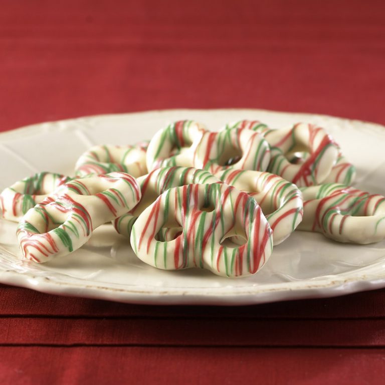 Holiday White Chocolate Mini Pretzels, 4 oz. bag Asher's Chocolate Co.