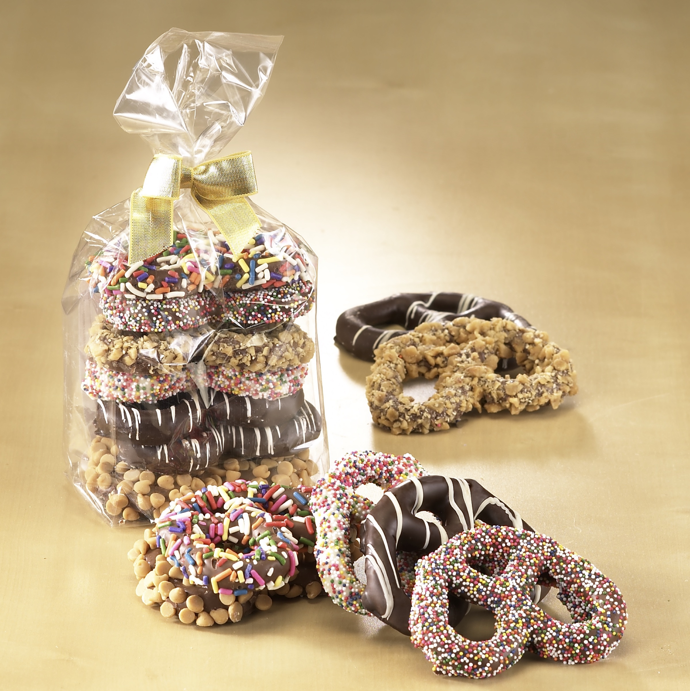 Assorted 3Ring Gourmet Pretzels 7 pc. Asher's Chocolate Co.